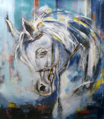 2020/3, Pferd, Acryl, Leinwand, 60x70 cm 