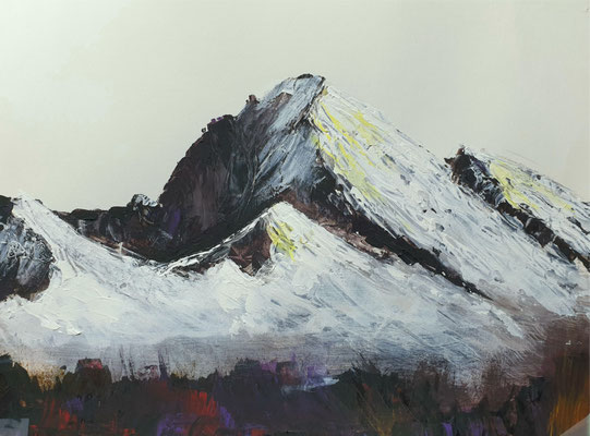 2013/1, Bergmassiv, Acryl, 30x22 cm 