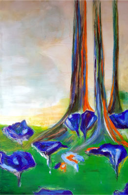 2014/1, Waldrand,  Acryl, Leinwand, 60x90 cm