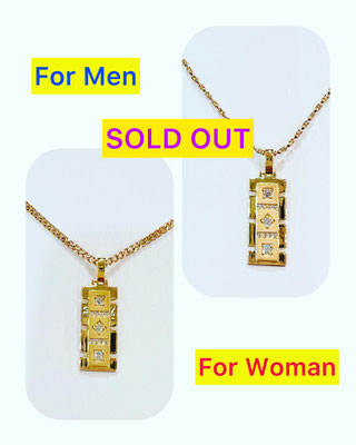 K18ダイヤペンダントトップ（ユニセックスタイプ）　D：0.20ct　地金重量：5.31g　縦：3cm　幅：1cm　￥160,000（税込）