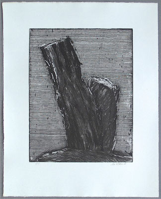 Baum 2 - Radierung, 2008, versch. Techniken ca 32x25 auf 47x37 cm, Auflage 17