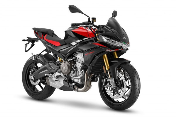Aprilia Tuono 660 Factory in Dark Banshee, Ansicht vorne rechts