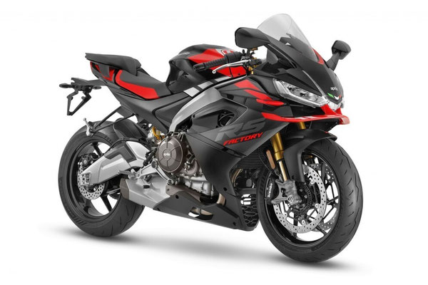 Aprilia RS 660 Factory in Dark Banshee, Ansicht vorne rechts