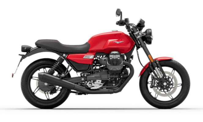 Moto Guzzi V7 Sport in Rosso Monza, Ansicht rechts