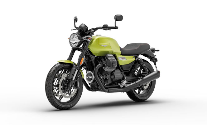Moto Guzzi V7 Sport in Grün Legnano, Ansicht vorne links