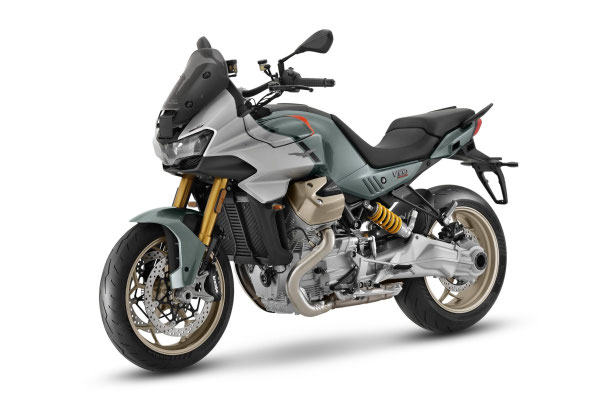 Moto Guzzi V100 Mandello S in Verde Ghiaccio, linke Ansicht von vorne