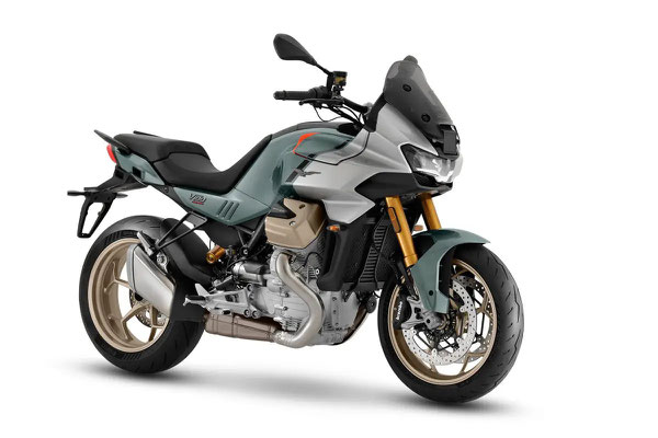 Moto Guzzi V100 Mandello S - Grün Ghiaccio - Ansicht vorne rechts