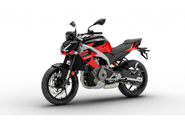 Aprilia Tuono 457 in Piranha Red, Ansicht vorne links