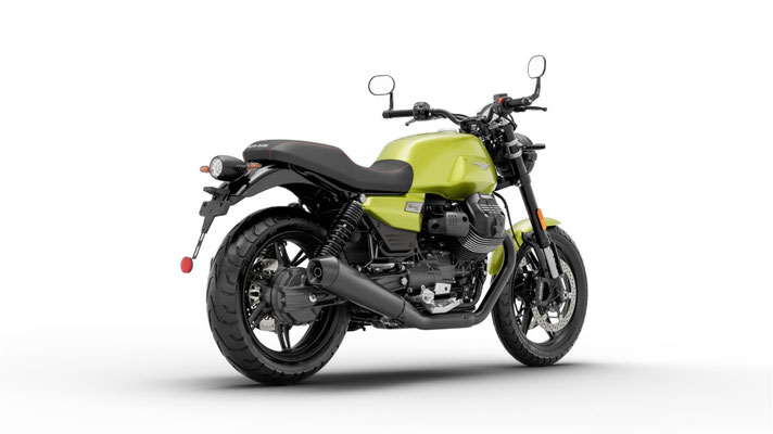 Moto Guzzi V7 Sport - Grün Legnano - Ansicht hinten rechts