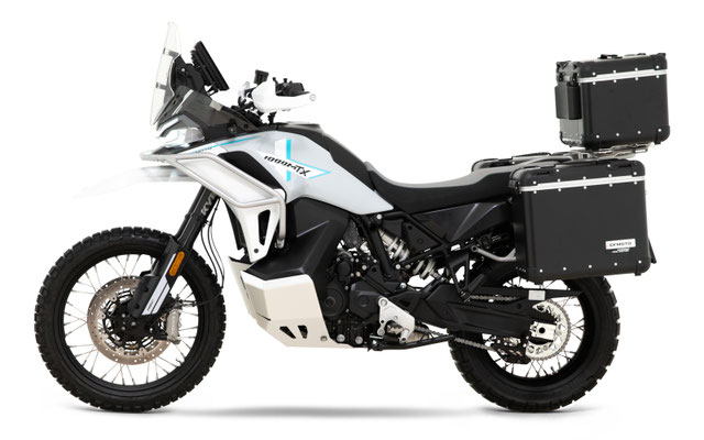 CFMOTO 1000MT-X - Aerolite Grey mit Zubehör - linke Ansicht