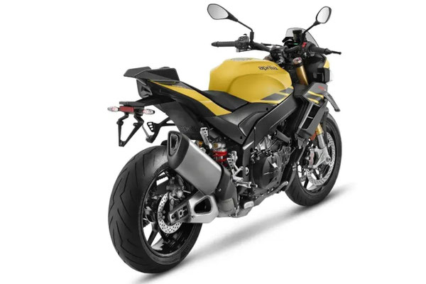 Aprilia Tuono V4 1100 - Scorpion Yellow - Ansicht hinten rechts