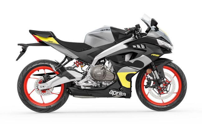 Aprilia RS 457 in Arsenic Yellow, rechte Ansicht