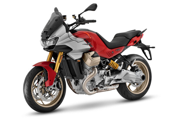 Moto Guzzi V100 Mandello S - Rot Lava - Ansicht vorne links