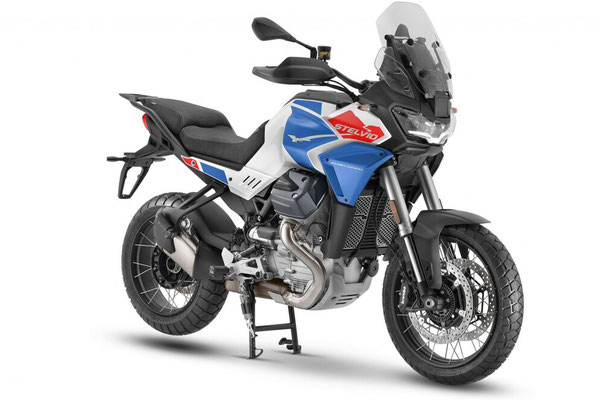 Moto Guzzi Stelvio - Duecento Tributo - Ansicht vorne rechts auf Hauptständer