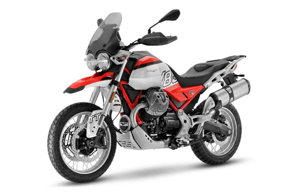 Moto Guzzi V85 TT - Rot Fuji - Ansicht vorne links