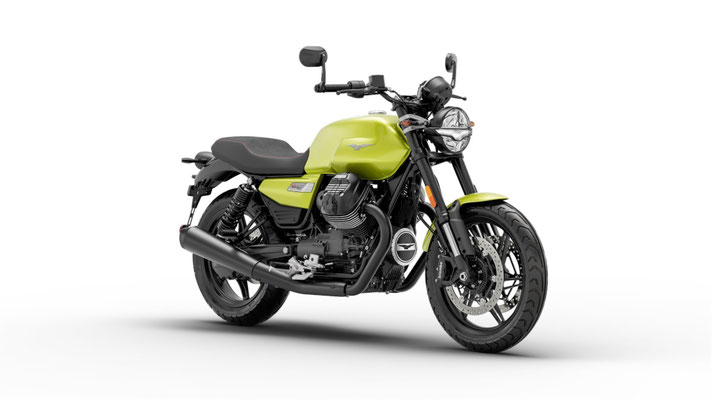 Moto Guzzi V7 Sport - Grün Legnano - Ansicht vorne rechts