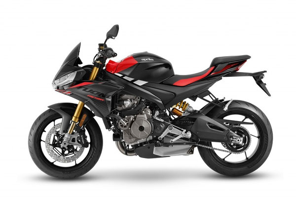 Aprilia Tuono 660 Factory in Dark Banshee, Ansicht links