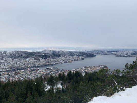 Aussicht vom Berg Floyden in Norwegen.