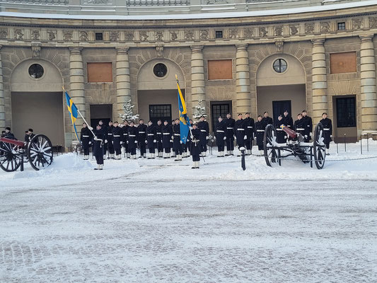 Die königliche Garde in Stockholm