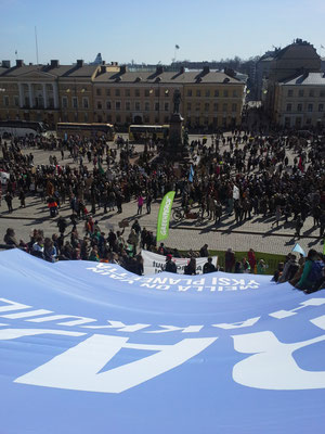 Eine Demo in Helsinki