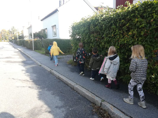 Kindergartenkinder beim Spaziergang in Stockholm. (Foto: Clara Schwiddessen)