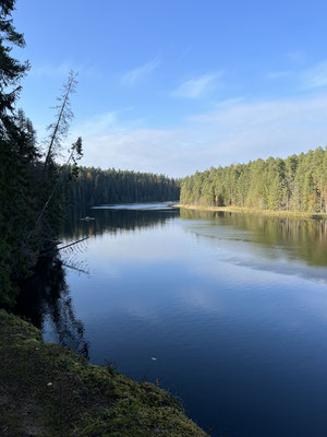 Blick auf den Põlva järv in Taevaskoja