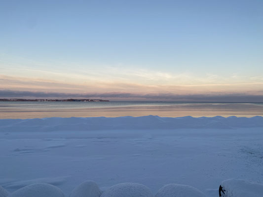 Sonnenaufgang über dem Vätternsee.