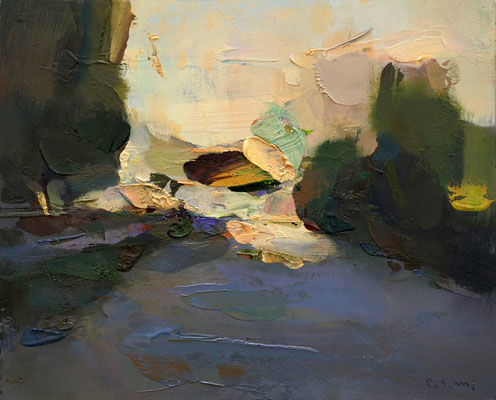 Royal Gardens #3 - Oil on wood, 22 x 27 cm. *Sold*