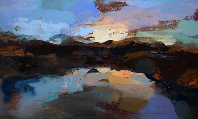 Reflection Landscape #6 - Oil on wood, 30 x 50 cm *SOLD*