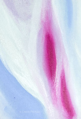 Lemuria Meerjungfrauen Energiebild Leinwand Pink Erdiges Grün, spirituelle Kunst mit Glitzer, spürbar