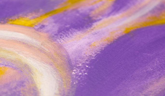 Sei der Fülle gewiss Detailbild Kunstwerk Gold Violett mit Perlfarbe in Gold, glänzender Schimmer der verzaubert