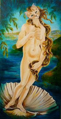 Hommage à Boticelli, Venus 50x100