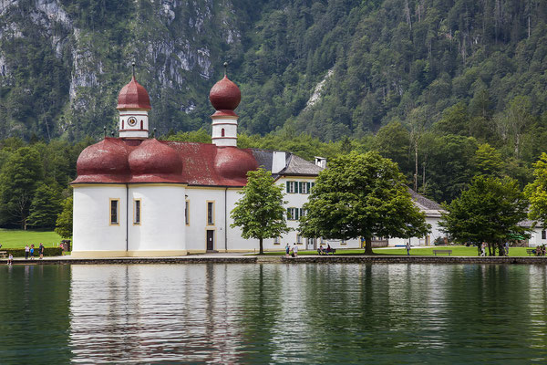 St. Bartholomäus, Königssee, Nationalpark Berchtesgaden, Berchtesgadener Land, Oberbayern, Bayern, Deutschland, Europa