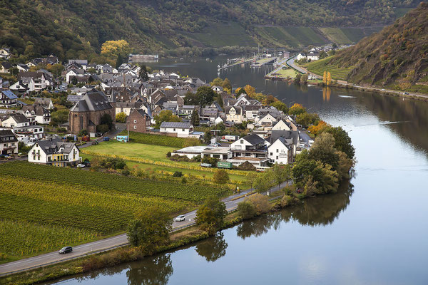Blick auf Elenz-Polterstorf, bei Beilstein, Moseltal, Rheinland-Pfalz, Deutschland, Europa