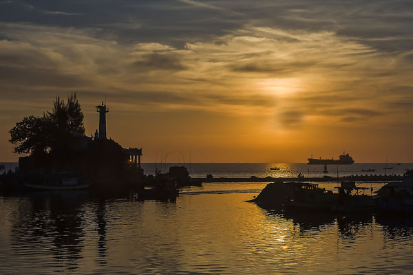 Hafen von Phu Quoc, Sonnenuntergang, Insel Phu Quoc, Vietnam, Südostasien, Asien