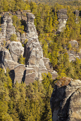 Felsformationen im Nationalpark sächsische Schweiz, Elbsandsteingebirge, Sachsen, Deutschland, Europa