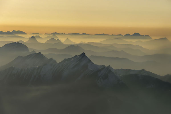 Blick auf das Alpsteingebirge, Alpen, Schweiz, Europa  (Motiv wurde mit Diafilm aufgenommen)