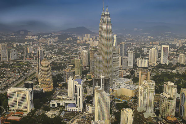 Skyline Kuala Lumpur mit Petronas Twin Towers, Kuala Lumpur, Malaysia, Asien 