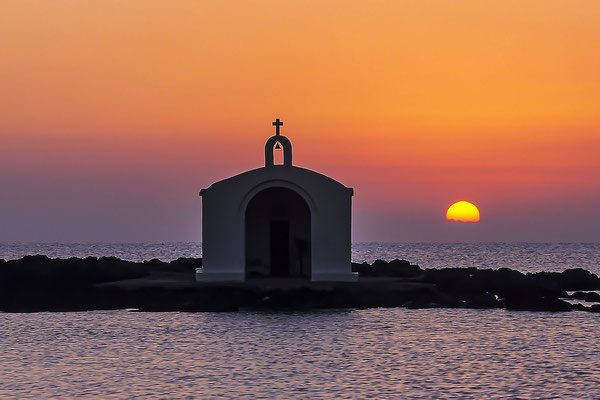 Fischerkirche in Gorgiopoliou, Insel Kreta, Griechenland,Europa, (Motiv wurde mit Diafilm aufgenommen)