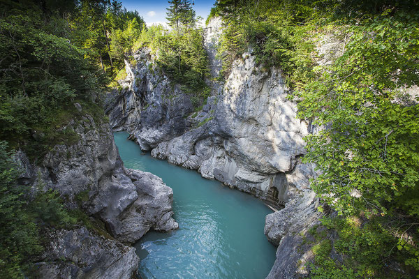 Lechklamm gorge, Lech River, Füssen, Ostallgäu, Allgäu, Swabia, Bavaria, Germany, Europe