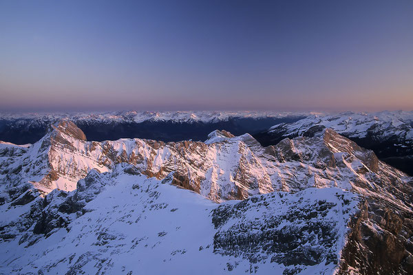 Blick auf das Alpsteingebirge, Alpen, Schweiz  (Motiv wurde mit Diafilm aufgenommen)