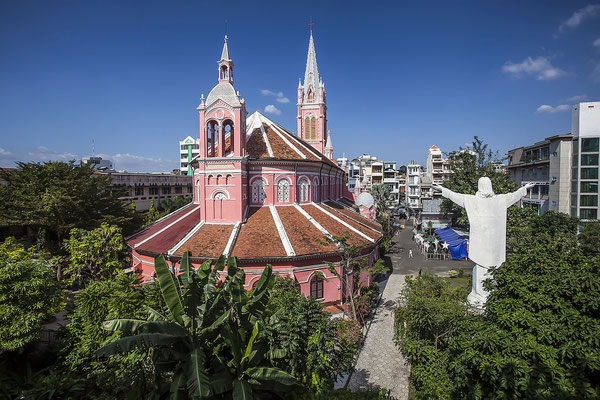 Tan Dinh Catholic Church, in downtown Saigon, Ho Chi Minh City, Vietnam,Asia