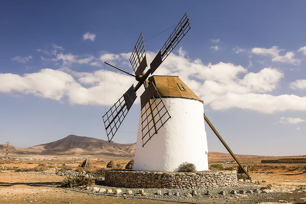 Windmühle in La Corte in Antigua, Fuerteventura, Kanarische Inseln, Spanien, Europa