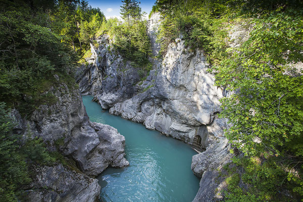 Lechklamm, Fluss Lech, Füssen, Ostallgäu, Allgäu, Schwaben, Bayern, Deutschland, Europa