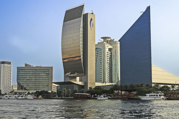 Dubai City view over the Creek River, United Arab Emirates, Asia