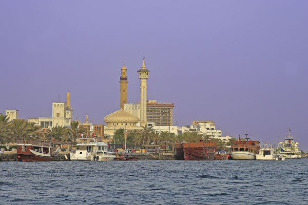 Dubai City view over the Creek River, United Arab Emirates, Asia