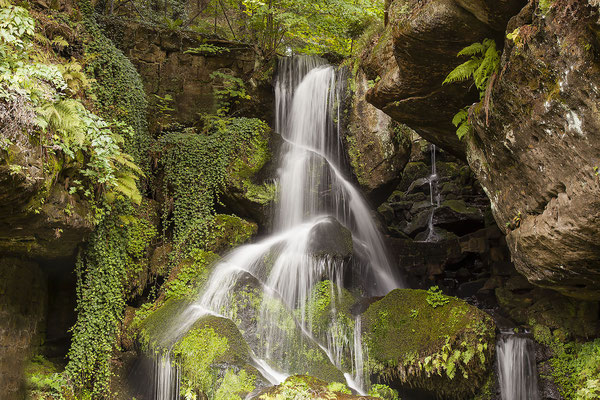Lichtenhainer Wasserfall, Kirnitzschtal, Sächsische Schweiz, Elbsandsteingebirge, Sachsen, Deutschland, Europa