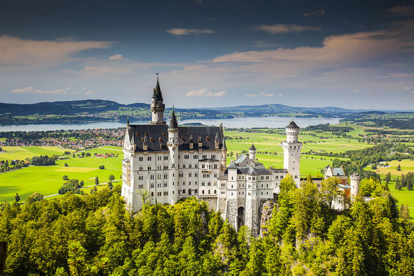 Neuschwanstein Castle, Schwangau, Bavarian Alps, Allgäu, Swabia, Bavaria, Germany, Europe
