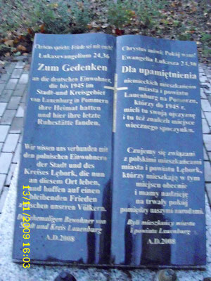 Lauenburg Gedenkstein im Lapidarium