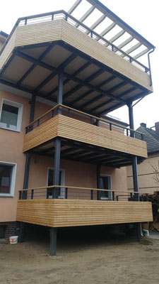 Balkon, Holzverkleidung, Zimmerei Haberland
